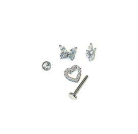 Alleen Losse Int. Thr. Labret Titanium