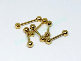 Gold Colored  1.6 Barbell