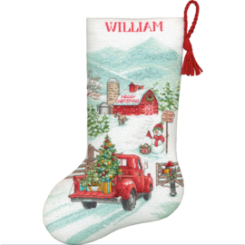 70-09619 - Holiday Farm Stocking  - Dimensions