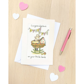Borduurpakket Cockadoodle Cards - Little Lamb - Bothy Threads