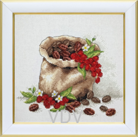 314 - Borduurpakket VDV (gedeeltelijk kraaltjes) - Coffee - Koffie