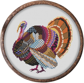 Borduurpakket Mandala Kalkoen - 311 - Awesome Pattern Studio
