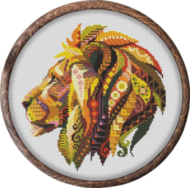 Borduurpakket Mandala Leeuw - 570 - Awesome Pattern Studio