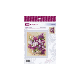 2359 Borduurpakket Basket of Lilacs - RIOLIS