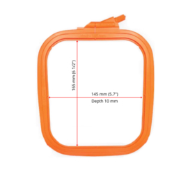 Nurge rechthoekige borduurring, 2️⃣ 14,5 cm x 16,5 cm , ORANJE