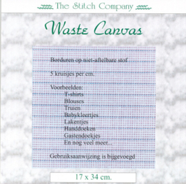 WASTE CANVAS - 17 x 34 cm breed - 14 count AIDA