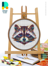 Borduurpakket Mandala Wasbeer - 3392 - Awesome Pattern Studio