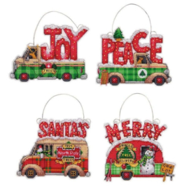 70-08974 Holiday Truck Ornaments - Dimensions