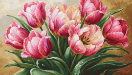 B718 Borduurpakket Luca-S - Graceful Tulips - Gracieuze Tulpen