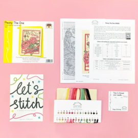 Borduurpakket Angie Spurgeon - Peony The One - Bothy Threads