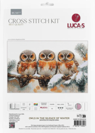 BU5077 Borduurpakket Luca-S - Owls in The Silence of Winter - Uilen in de stilte van de Winter