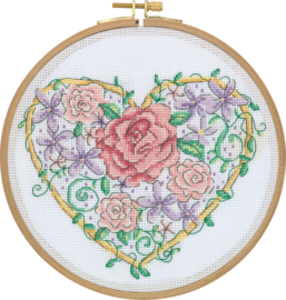 My Cross Stitch – Hoop kit –  Love Blossoms (DMC garens)