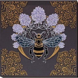 KRALEN BORDUURPAKKET BIJ IN BLAD (bee in clover)  - ABRIS ART