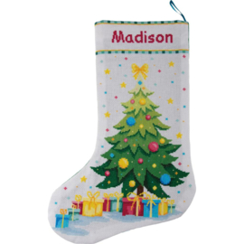 Borduurpakket Vervaco - Christmas stocking kit Kerstboomwensen - PN-0246748