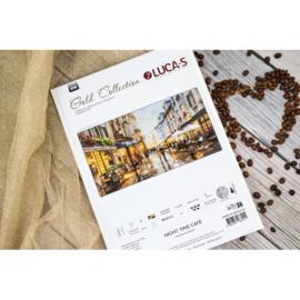 729 Borduurpakket Night Time Café - Het Cafe in de Nachttijd