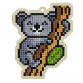 Setje met houten figuurtje DP KOALA ON BRANCH