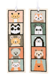 BLADWIJZER KIT Diertjes (set van 2) (7 kruisjes per cm)