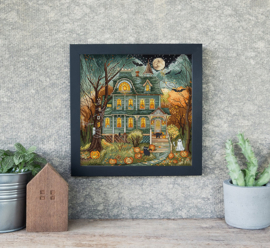 BORDUURPATROON LETI L490 - Haunted House -  Spookhuis (ALLEEN PATROON)