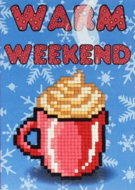 Diamond Painting kaart Wizardi - Warm Weekend - 14 x 10 cm