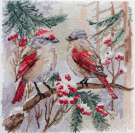 AH-238 Borduurpakket ABRIS ART - Chittering About Winter - Kletsen over de winter