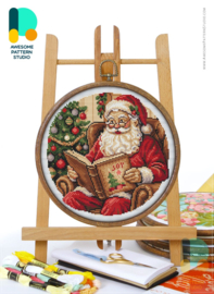 Borduurpakket Awesome Pattern Studio - Santa's Nice List - De lijst van de Kerstman