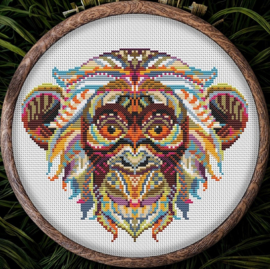 Borduurpakket Mandala Aap - 223 - Awesome Pattern Studio