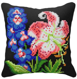 99104 KRUISSTEEK KUSSEN ORCHIDEA - Hyacint en Lelie