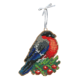 O-070 CHRISTMAS TREE DECORATION. BULLFINCH (Kerstdecoratie: Roodborstje)