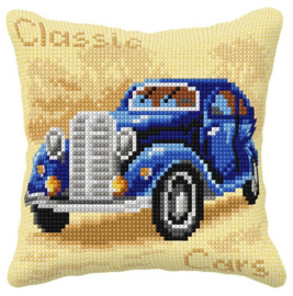 .99076 KRUISSTEEK KUSSEN ORCHIDEA -  Classic Cars - Blauw