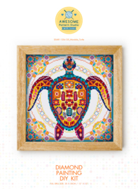 Diamond painting MANDALA Waterdier SCHILDPAD