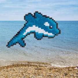 Diamond Painting kaart Wizardi - Dolphin - 14 x 14 cm