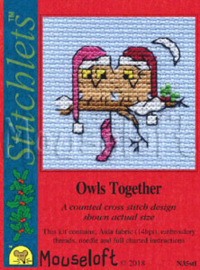 Borduurpakketje MOUSELOFT - Owls Together