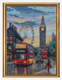A1014 - Borduurpakket Rainy London - Regenachtig London - Aine