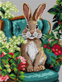 3619 - Bunny - Konijntje -  ORCHIDEA 30 x 40 (STRAMIEN)