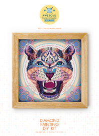 Diamond painting MANDALA Dieren LUIPAARD