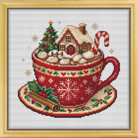 Borduurpakket Awesome Pattern Studio - Christmas Cocoa Village - Kerst Chocolade Dorp