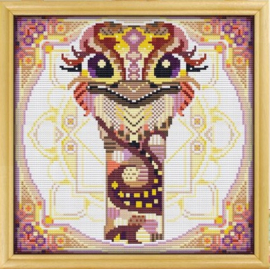 Borduurpakket Mandala Struisvogel - 550-1 - Awesome Pattern Studio