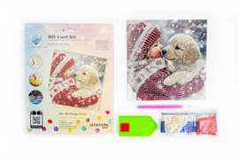 481-524 Puppy Love – DIY Diamond Painting Christmas Card