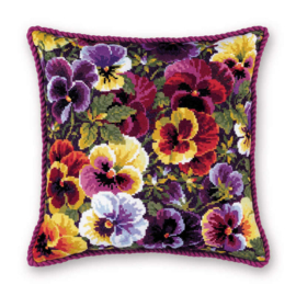 1999 BORDUURPAKKET CUSHION ROYAL PANSIES - RIOLIS