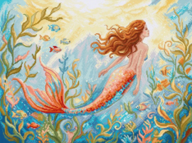 Borduurpakket LETI 9981 - Mermaid Dreams - Dromen van een Zeemeermin - Leti Stitch