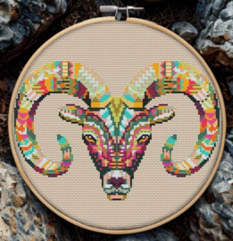 Borduurpakket Mandala Steenbok - 203 - Awesome Pattern Studio
