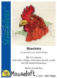 Borduurpakketje  HENRIETTA THE HEN - MOUSELOFT