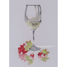 1680  Borduurpakket - A glass of sparkling wine - OVEN