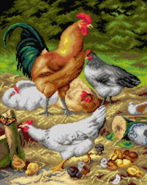 3500 - after Eugene Remy Maes - Chickens - ORCHIDEA 40 x 50 (STRAMIEN)