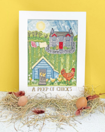 Borduurpakket Lizzie Spikes - A Peep Of Chicks - Bothy Threads