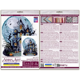 AH-277 Borduurpakket ABRIS ART - Haunted House - Halloween Huis