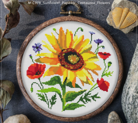 BORDUURPAKKET SUNFLOWER & PAPAVER FLOWERS - C978