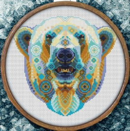 Borduurpakket Mandala IJsbeer - 248 - Awesome Pattern Studio