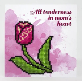 Diamond Painting kaart Wizardi - All Tenderness - 14 x 14 cm