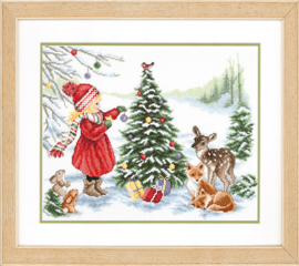 .Versieren voor Kerstmis - Secret Stitch Along 2024/2 - Vervaco - weefstof